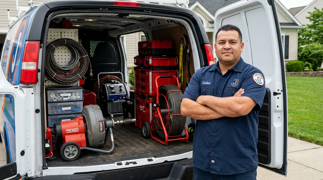 Professional drain cleaning equipment and Johns Plumbing LLC plumber in Elephant Butte