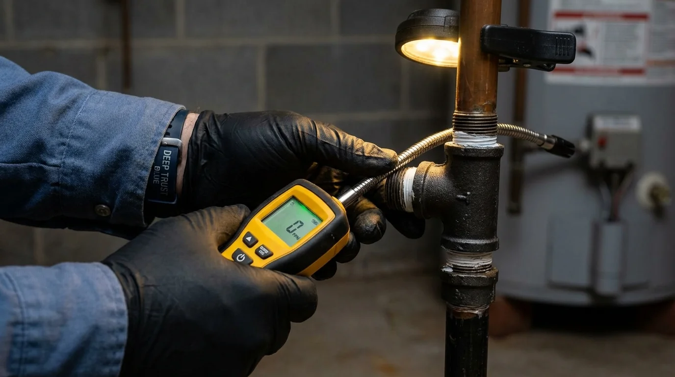 Gas leak detection with electronic sniffer by Johns Plumbing LLC in Elephant Butte