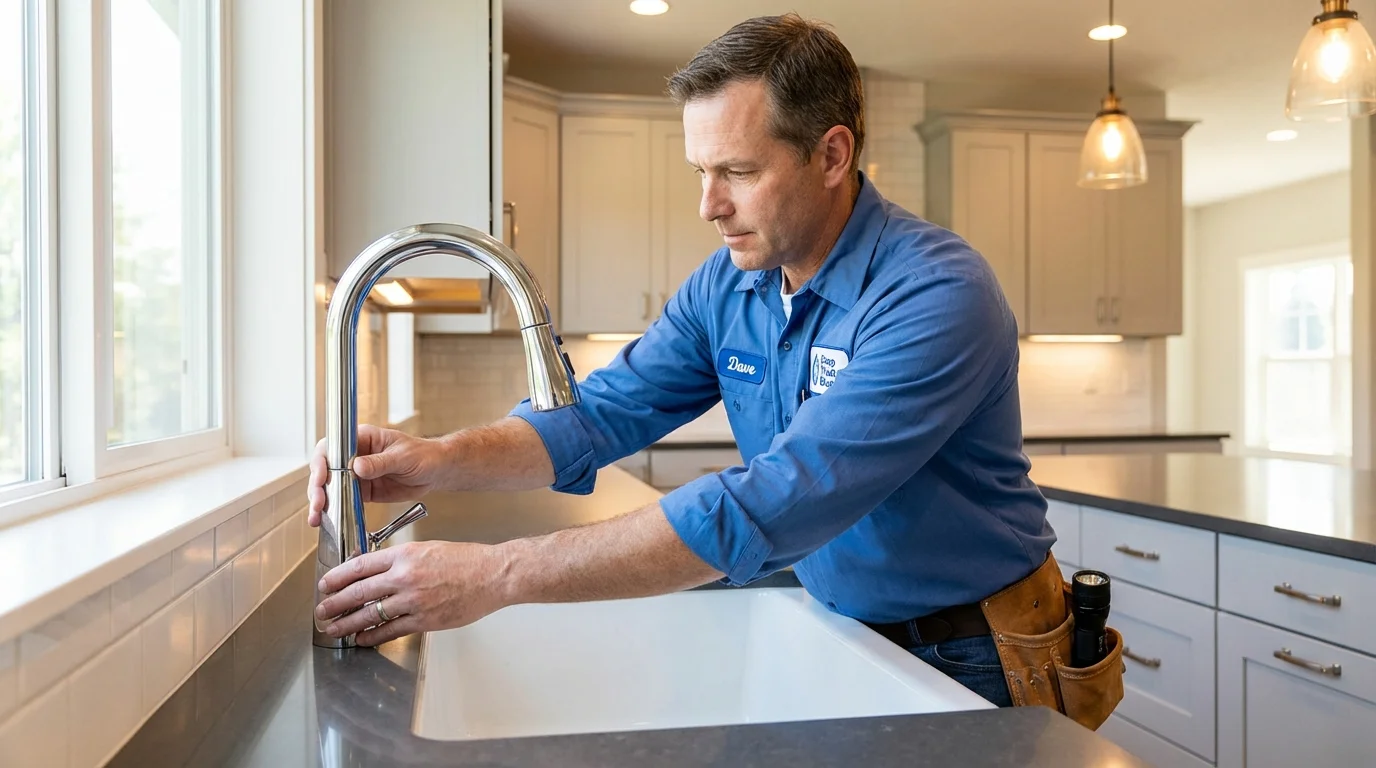 Kitchen faucet installation by Johns Plumbing LLC in Elephant Butte